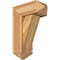 Ekena Millwork Traditional Arts and Crafts Rough Sawn Bracket w/ Offset Brace, Western Red Cedar, 8"W x 18"D x 26"H BKT0806X18X26TRA03RWR - alternate 1